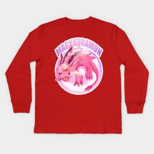 digimon chibi magnadramon Kids Long Sleeve T-Shirt